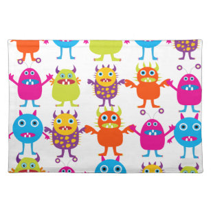 Colourful Funny Monster Party Creatures Bash Placemat