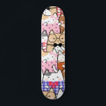 Colourful Funny Nerdy Cats Kitten Pattern Whimsica Skateboard<br><div class="desc">This cute skateboard featuring nerdy cute kitten pattern would make a wonderful gift for anyone,  who loves cats!</div>