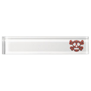 Colourful funny skull nameplate