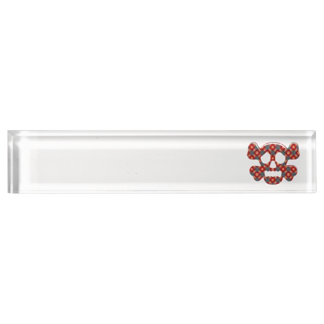 Colourful funny skull nameplate (Front)