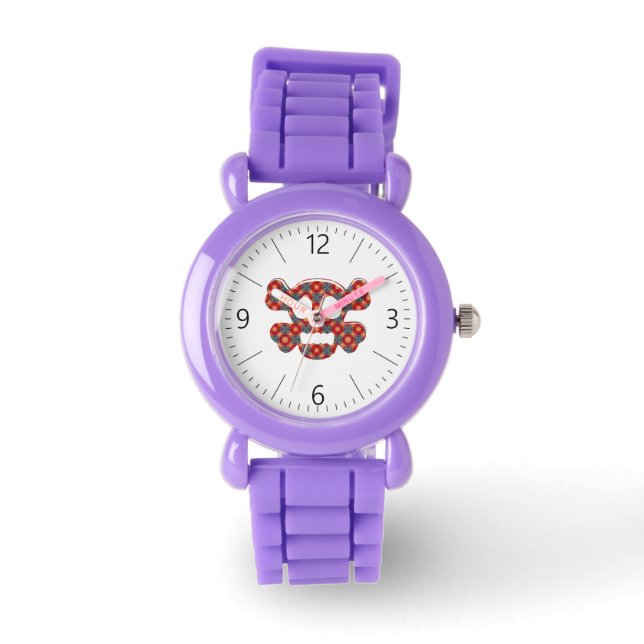 Colourful funny skull watch (Front)