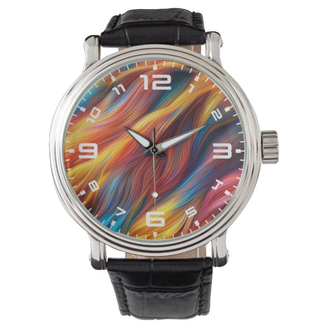 Colourful Fur Texture Background-68454 Watch (Front)