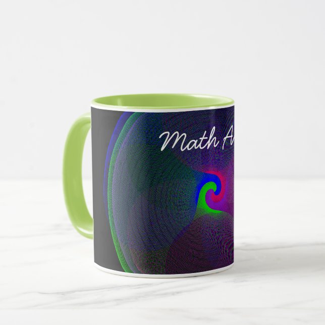 Colourful Fused Geometric Math Art Coffee Mug (Front Left)