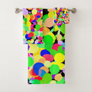 Colourful Fusion Pattern Design Bath Towel Set