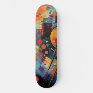 Colourful Galaxy Abstract Painting Skateboard