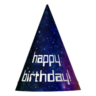 Colourful Galaxy Birthday Party Hat