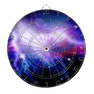 Colourful galaxy dartboard