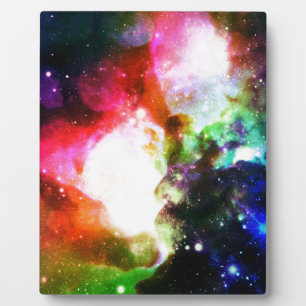 Colourful Galaxy Nebula Plaque