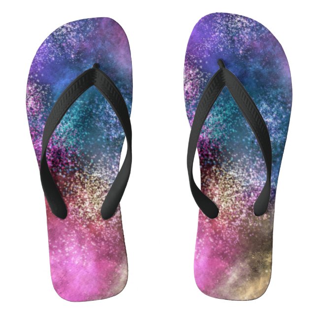 Colourful Galaxy Pattern Jandals (Footbed)