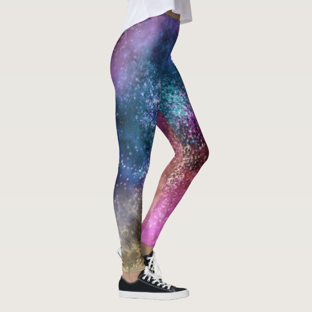 Colourful Galaxy Pattern Leggings (Right)