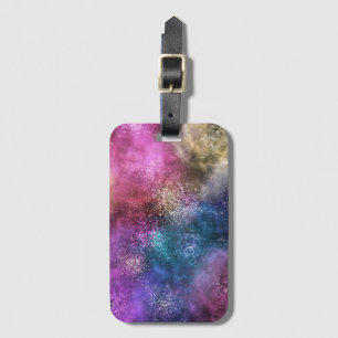 Colourful Galaxy Pattern Luggage Tag