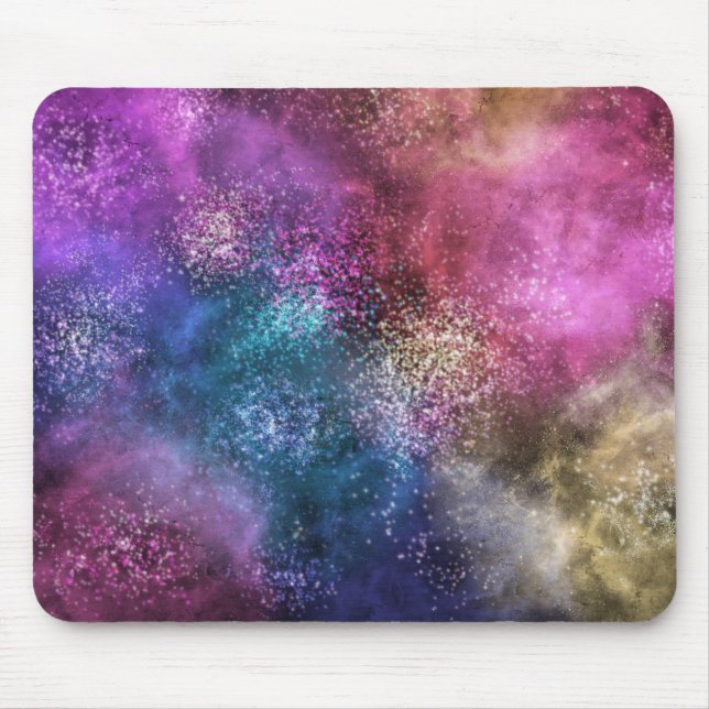Colourful Galaxy Pattern Mouse Pad (Front)