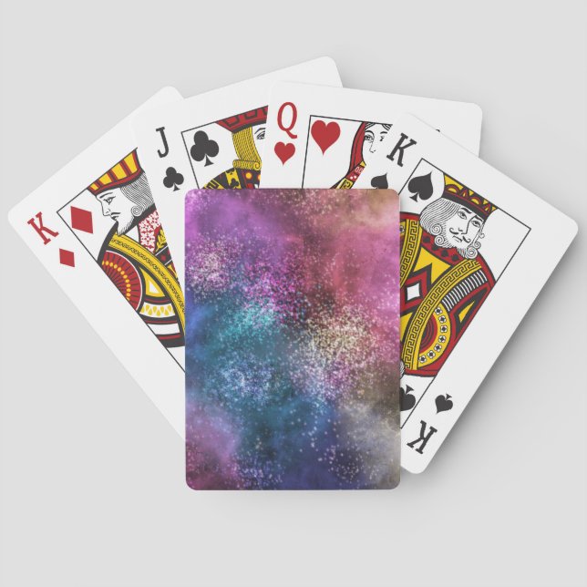 Colourful Galaxy Pattern Playing Cards (Back)