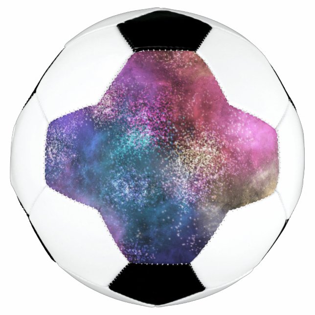 Colourful Galaxy Pattern Soccer Ball (Front)