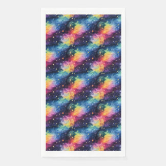 Colourful Galaxy with Stars and Spirals Napkin