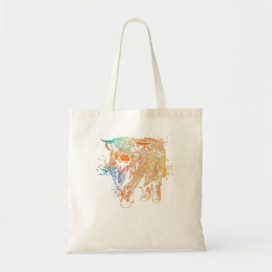 Colourful Galloway Cow - Highland Cattle Tote Bag