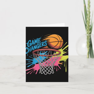 Colourful Game Changers Basketball Tie Dye Colour  Card