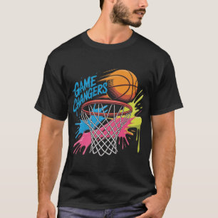 Colourful Game Changers Basketball Tie Dye Colour  T-Shirt