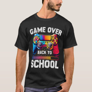 Colourful Game Over Byck To School Video Game Kids T-Shirt