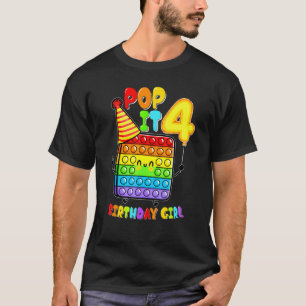 Colourful Gameboard 4th Fidget Pop It Birthday Gir T-Shirt