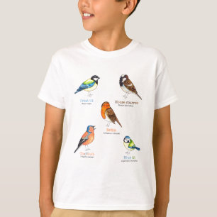 Colourful garden birds T-Shirt