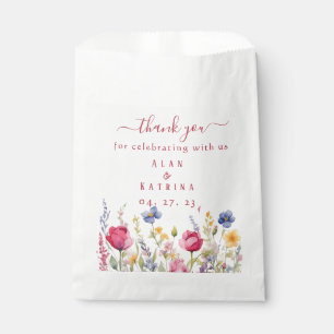 Colourful Garden Boho Wildflowers Favour Bags