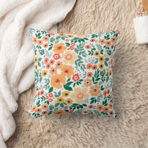 Colourful Garden Bouquet Pattern Cushion