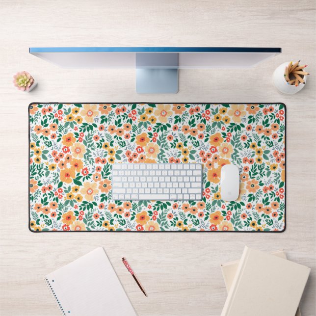 Colourful Garden Bouquet Pattern Desk Mat (Office 1)
