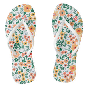 Colourful Garden Bouquet Pattern Jandals