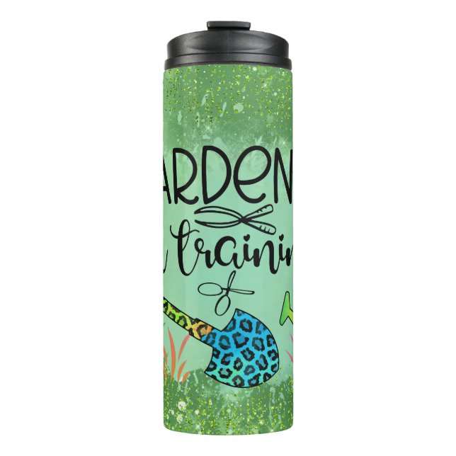 Colourful Garden Design "Gardener in Training" Thermal Tumbler (Front)
