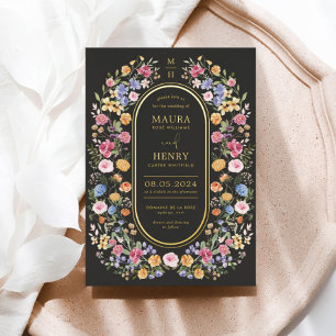 Colourful Garden Flowers Wedding Party