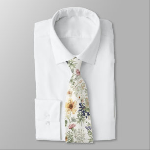 Colourful Garden Flowers Wildflower Spring Meadow Tie