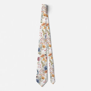 Colourful Garden Flowers Wildflower Spring Meadow Tie