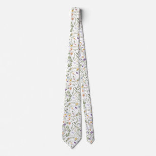 Colourful Garden Flowers Wildflower Spring Meadow Tie