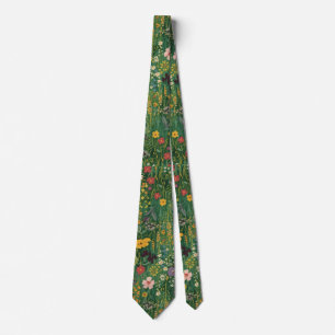 Colourful Garden Flowers Wildflower Spring Meadow Tie