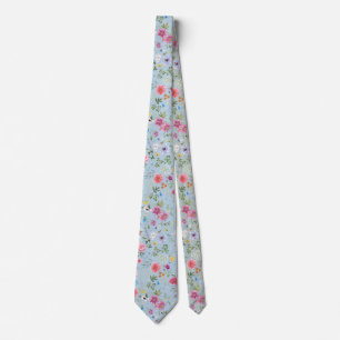 Colourful Garden Flowers Wildflower Spring Meadow Tie