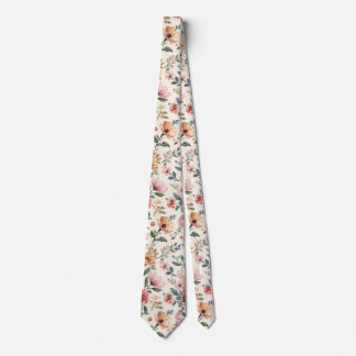 Colourful Garden Flowers Wildflower Spring Meadow Tie