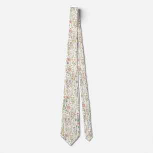 Colourful Garden Flowers Wildflower Spring Meadow Tie