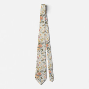 Colourful Garden Flowers Wildflower Spring Meadow Tie