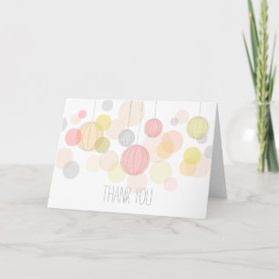 Colourful Garden Lanterns Thank You Card