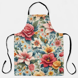 Colourful Garden Pattern Apron
