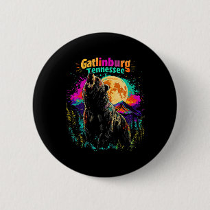 Colourful Gatlinburg Tennessee Mountains Bear Hiki 6 Cm Round Badge