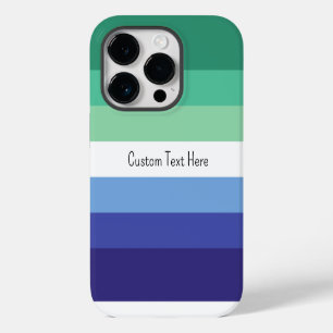 Colourful Gay Flag Custom Text iPhone 14 Pro Case