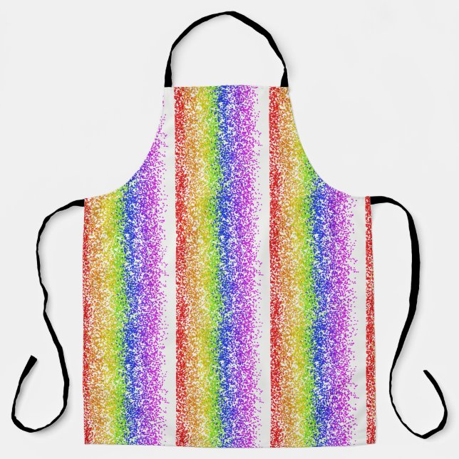 Colourful Gay LGBT Rainbow Flag Design Apron (Front)
