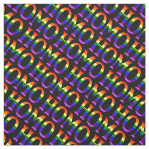 Colourful Gay Rainbow Colours Homo Pattern Fabric