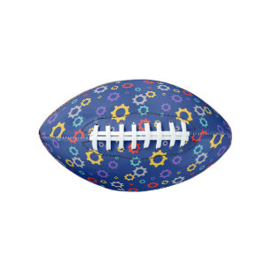 Colourful Gears Blue Mechanical Engineer Mechanics Football