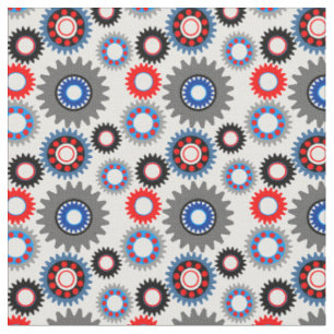 Colourful Gears Fabric