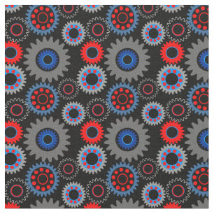Colourful Gears Fabric