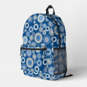 Colourful Gears Printed Backpack