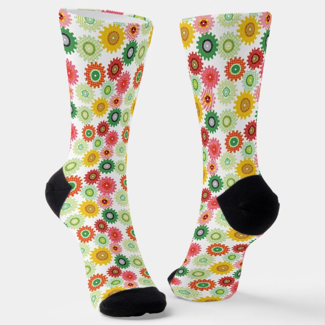Colourful Gears Socks (Angled)